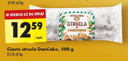 Strucla marcepanowa Dan cake promocja w Biedronka