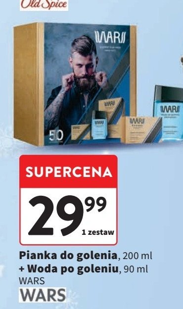 Zestaw w pudełku fresh: pianka do golenia 200 ml + woda po goleniu 90 ml Wars zestaw promocja w Intermarche