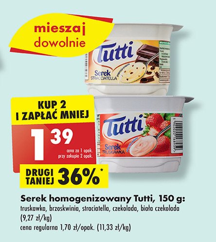 Serek brzoskwinia Tutti promocja