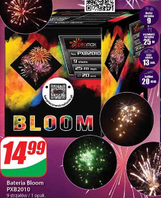 Bateria bloom 9 strzałów Piromax promocja