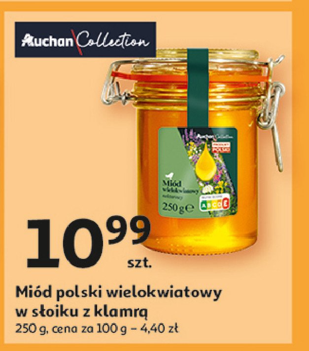 Miód nektarowy wielokwiatowy Auchan promocja