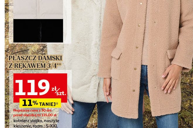 Płaszcz damski 3/4 promocja