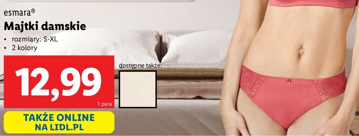 Majtki damskie s-xl Esmara promocja w Lidl