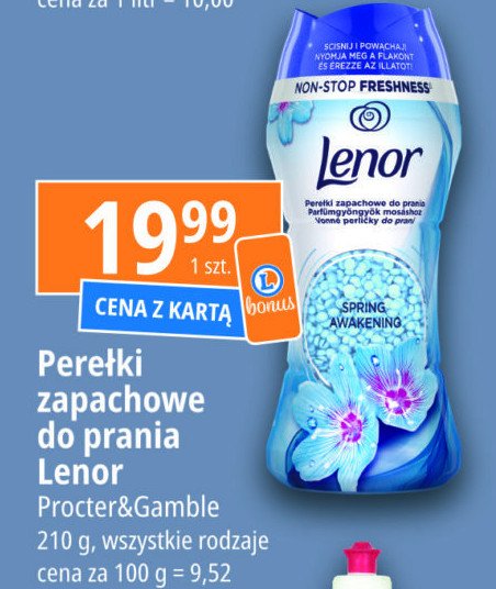 Perełki zapachowe spring awakening Lenor promocja w Leclerc