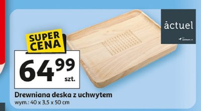 Deska drewniana z uchwytem 40 x 3.5 x 50 cm Actuel promocja