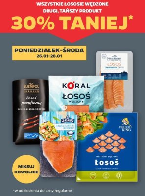 Łososie wędzone drugi -30% promocja w Netto