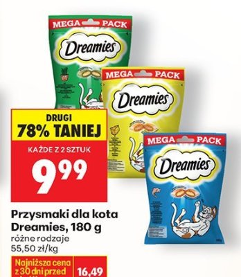 Przysmaki dla kota Dreamies, 180 g promocja w Biedronka