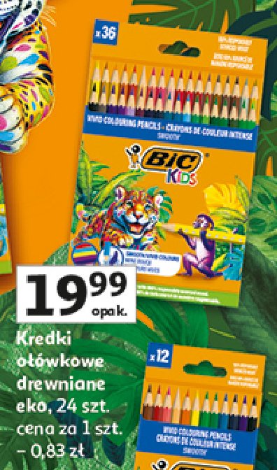 Kredki ołówkowe tropicolor Bic kids promocja w Biedronka