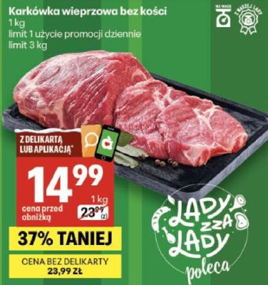 Karkówka wieprzowa bez kości promocja w Delikatesy Centrum