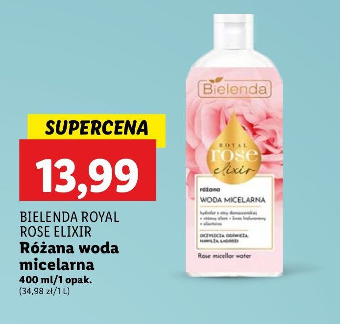 Woda micelarna różana Bielenda royal rose elixir promocja