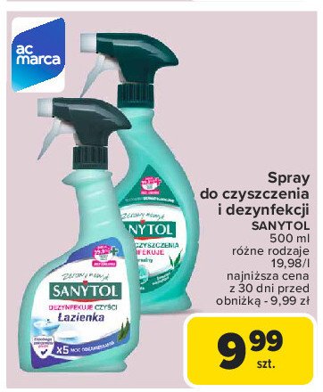 Środek do czyszczenia uniwersalny Sanytol promocja w Carrefour Market