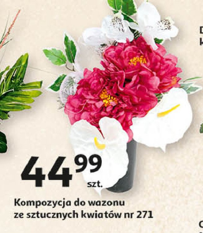 Kompozycja kwiatów sztucznych promocja