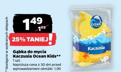 Gąbka do mycia Kaczusia Ocean Kids promocja w Netto