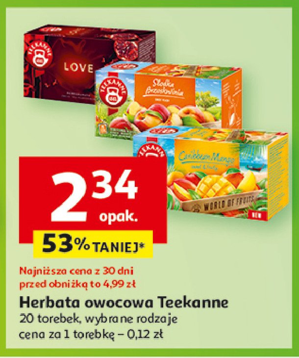 Herbata słodka brzoskwinia Teekanne promocja