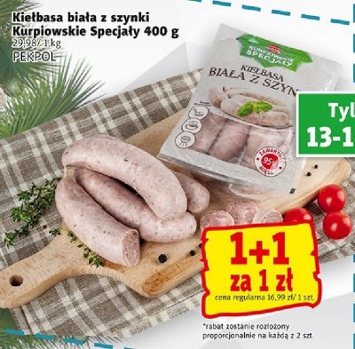 Kiełbasa biała z szynki Kurpiowskie Specjały promocja w Prim Market