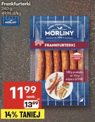 Frankfurterki Morliny promocja w Delikatesy Centrum