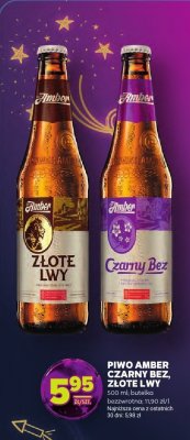 Piwo Amber Czarny Bez 500 ml butelka promocja w Stokrotka