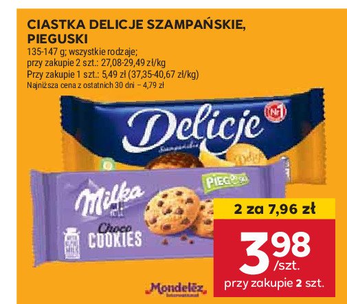 Ciastka z kawałkami czekolady Pieguski promocja w Stokrotka