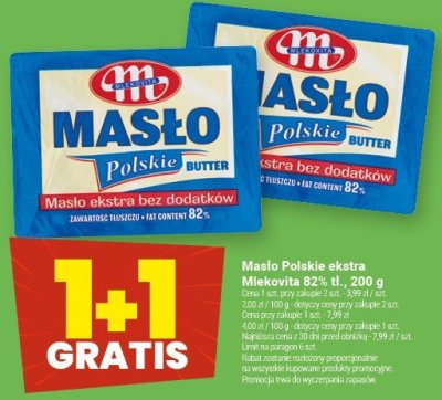 Masło Polskie ekstra Mlekovita 82% tł., 200 g promocja w Twój Market