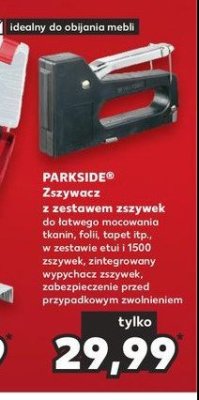 Zszywacz elektryczny + zszywki Parkside promocja