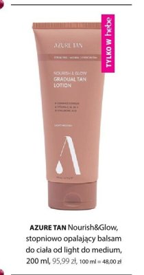 Balsam do ciała AZURE TAN Nourish&Glow promocja w Hebe