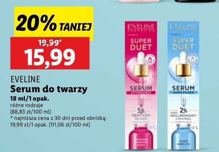 Serum nawilżające Eveline super duet promocja