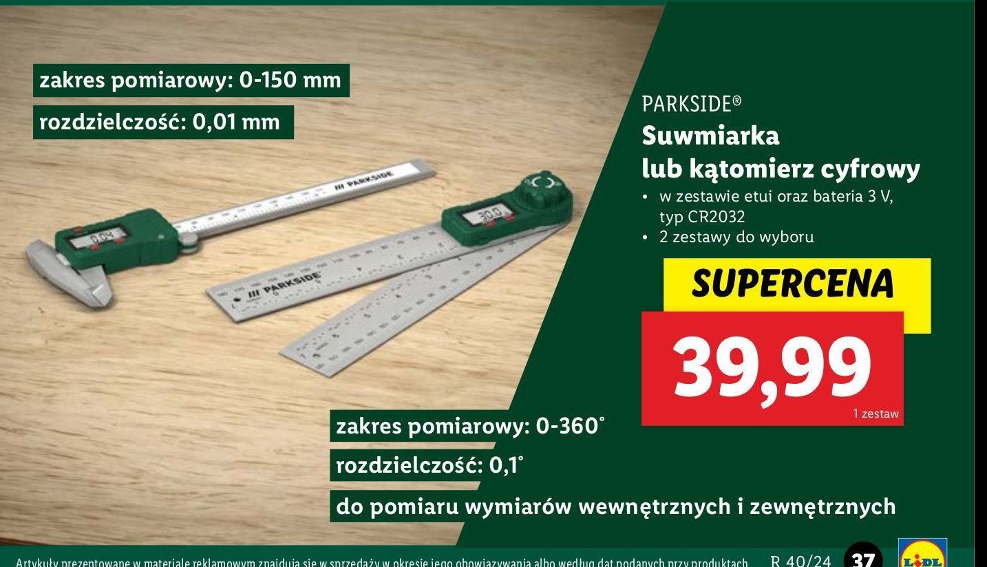 Suwmiarka cyfrowa Parkside promocja