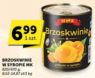 Brzoskwinie w syropie MK promocja w ABC