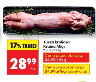 Tusza królicza Kraina Mięs promocja w Biedronka