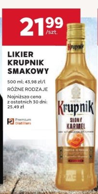 Likier Krupnik smakowy różne rodzaje promocja w Stokrotka