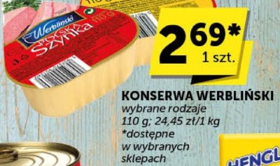 Konserwa Werbliński szyjka promocja w Euro Sklep