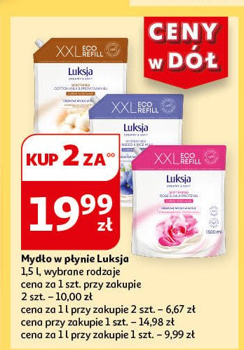 Mydło rose petal & milk proteins Luksja creamy promocja