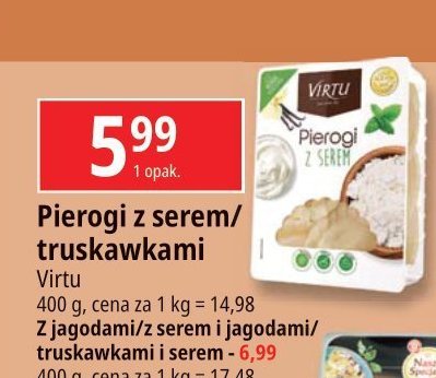 Pierogi z serem i jagodami Virtu promocja
