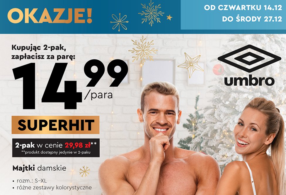 Majtki damskie s-xl Umbro promocja