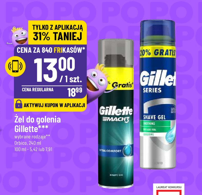 Żel do golenia sensitive Gillette promocja