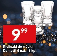 Kieliszki do wódki Domotti 6 szt., 1 kpl. promocja w Twój Market