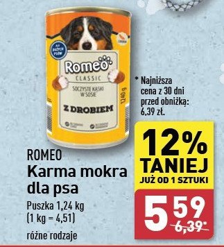 Karma dla psa z drobiem Romeo (karma) promocja