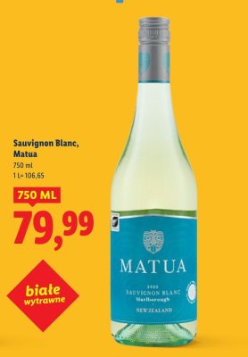 Wino Sauvignon Blanc 750 ml Matua promocja
