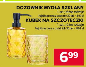 Kubek na szczoteczkę szklany promocja w Stokrotka