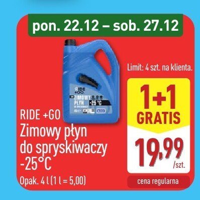 Zimowy płyn do spryskiwaczy -25 st. C promocja w Aldi
