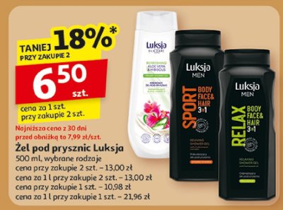 Żel pod prysznic Luksja promocja w Auchan