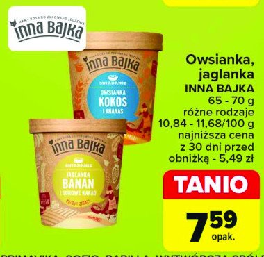 Owsianka kokos i ananas Inna bajka promocja