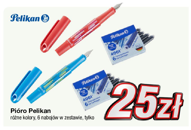 Pióro wieczne happy pen + naboje Pelikan promocja