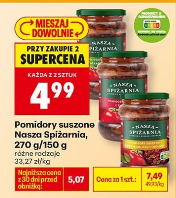 Pomidory suszone  promocja w Biedronka