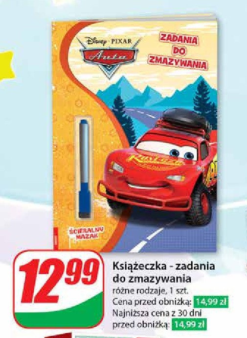 Zadania do zmazywania - auta promocja w Dino