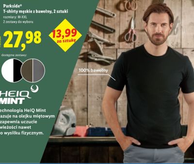 T-shirty męskie z bawełną 2 sztuki  promocja w Lidl