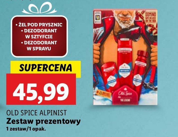 Zestaw w pudełku whitewater: żel pod prysznic 250 ml + dezodorant w sprayu 150 ml + dezodorant w sztyfcie 50 ml Old spice zestaw promocja