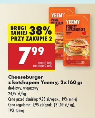 Cheeseburger wieprzowy z ketchupem Yeemy promocja