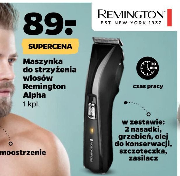 Maszynka do strzyżenia włosów alpha Remington promocja w Netto