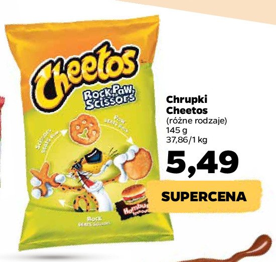 Chrupki rock paw scissors hamburger Cheetos Frito lay cheetos promocja